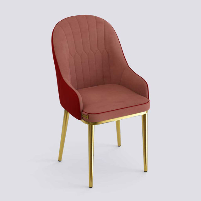 Dining Chair In Gold Electroplated Metal Base | 405