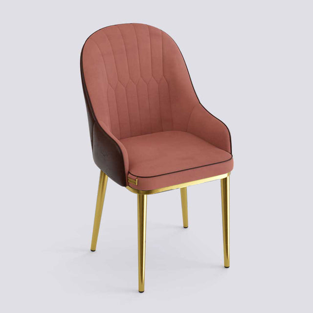 Dining Chair In Gold Electroplated Metal Base | 405