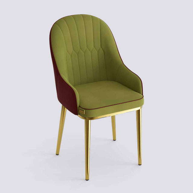 Dining Chair In Gold Electroplated Metal Base | 405