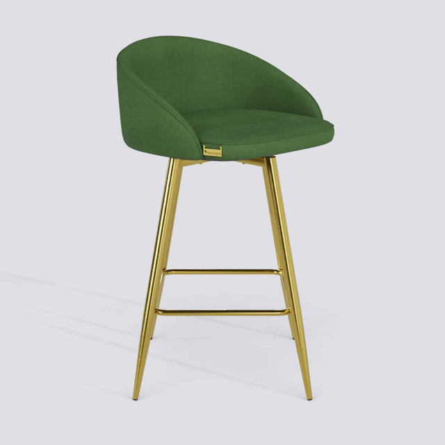 Rota Bar Stool In Gold Electroplated Metal Base | 632
