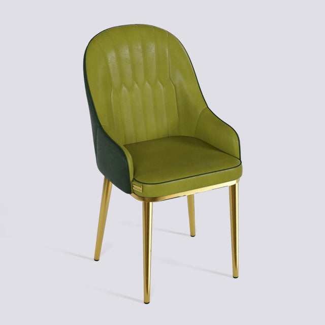 Dining Chair In Gold Electroplated Metal Base | 405