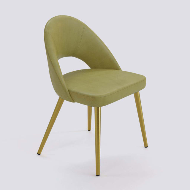 Oval Dining Chair In Gold Electroplated Metal Base | 476