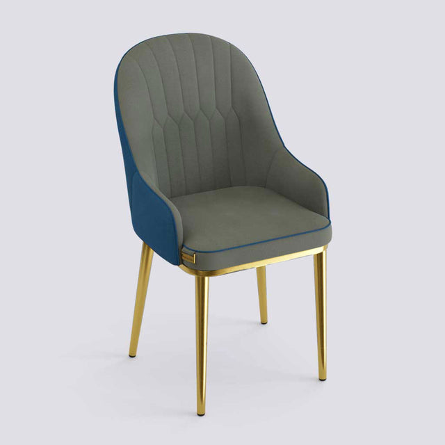 Dining Chair In Gold Electroplated Metal Base | 405