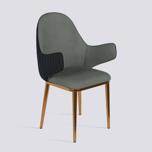 Hugzi Dining Chair In Rose Gold Electroplated Metal Base | 492