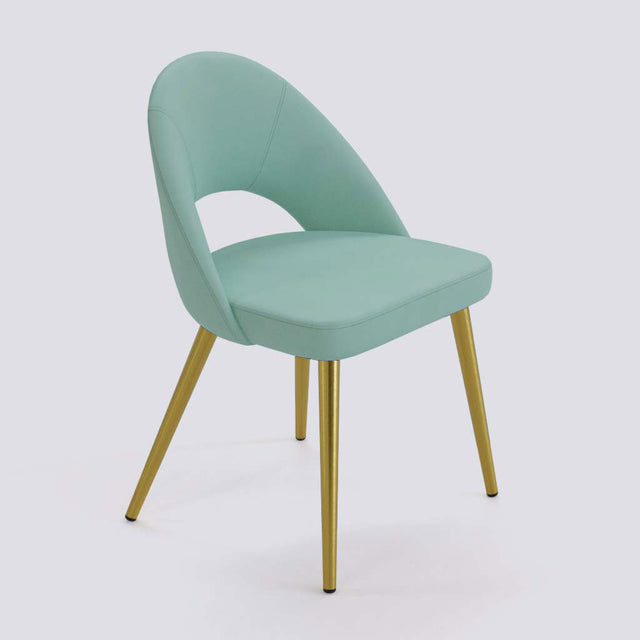 Oval Dining Chair In Gold Electroplated Metal Base | 476