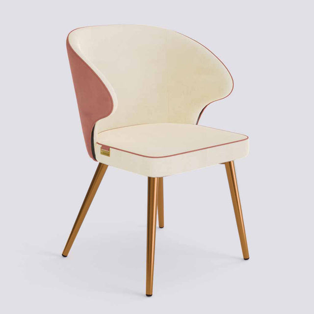 Rocky Dining Chair in Rose Gold Electroplated Metal Base | 494