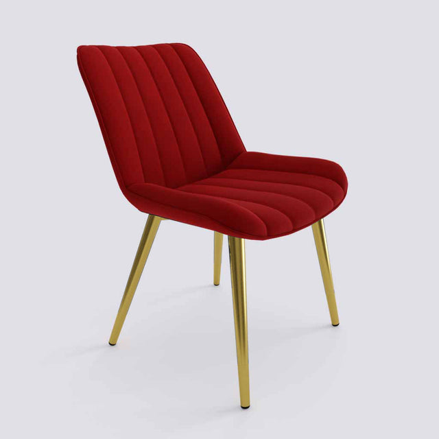 Aesthetic Dining Chair In Gold Electroplated Metal Base | 475