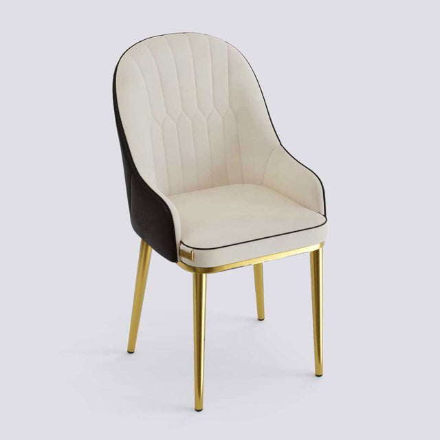 Dining Chair In Gold Electroplated Metal Base | 405