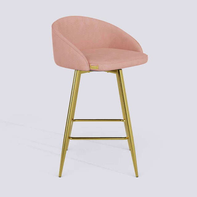 Rota Bar Stool In Gold Electroplated Metal Base | 632