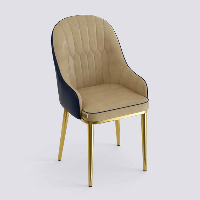 Dining Chair In Gold Electroplated Metal Base | 405