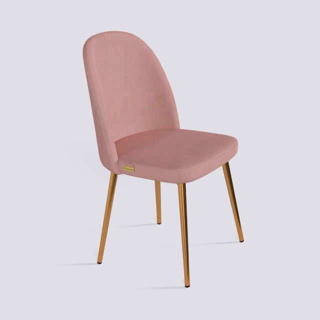 Fuze Dining Chair In Rose Gold Electroplated Metal Base | 495