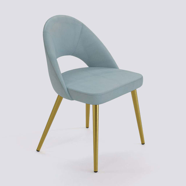 Oval Dining Chair In Gold Electroplated Metal Base | 476