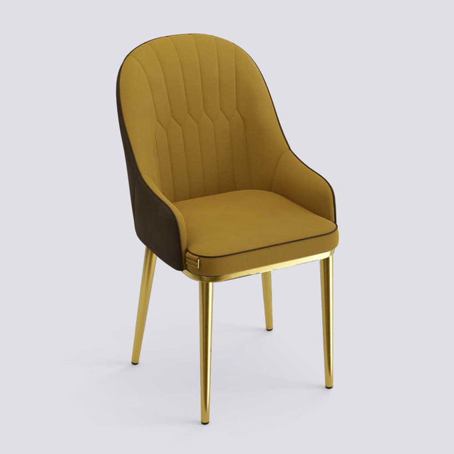 Dining Chair In Gold Electroplated Metal Base | 405