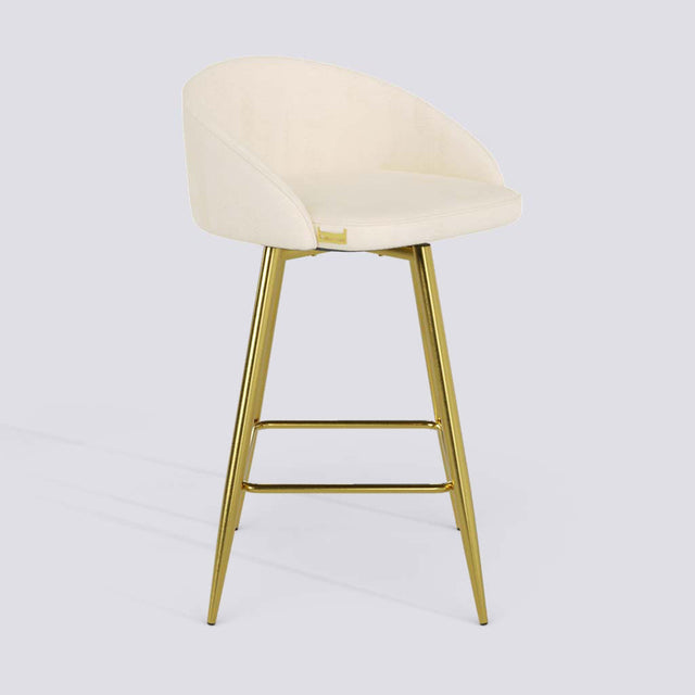 Rota Bar Stool In Gold Electroplated Metal Base | 632