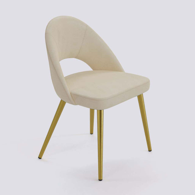 Oval Dining Chair In Gold Electroplated Metal Base | 476
