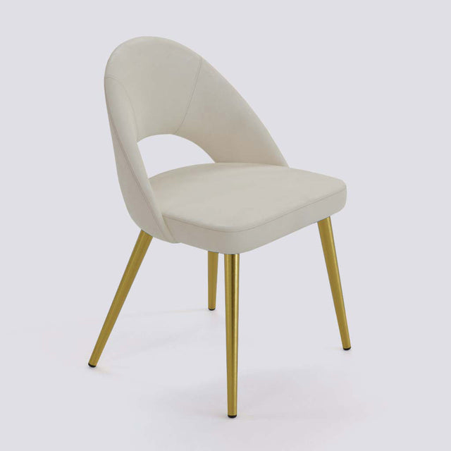Oval Dining Chair In Gold Electroplated Metal Base | 476