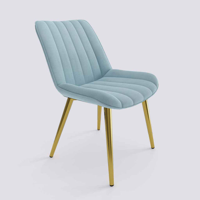 Aesthetic Dining Chair In Gold Electroplated Metal Base | 475