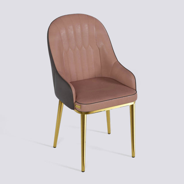 Dining Chair In Gold Electroplated Metal Base | 405