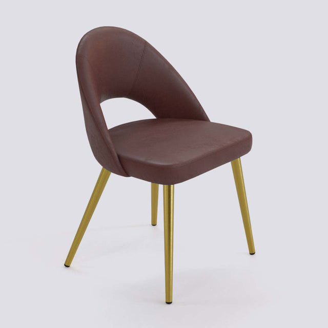 Oval Dining Chair In Gold Electroplated Metal Base | 476