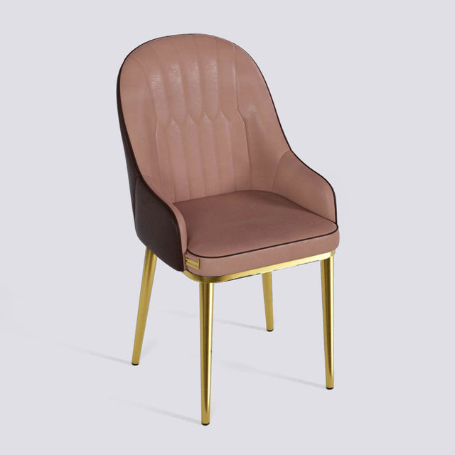 Dining Chair In Gold Electroplated Metal Base | 405