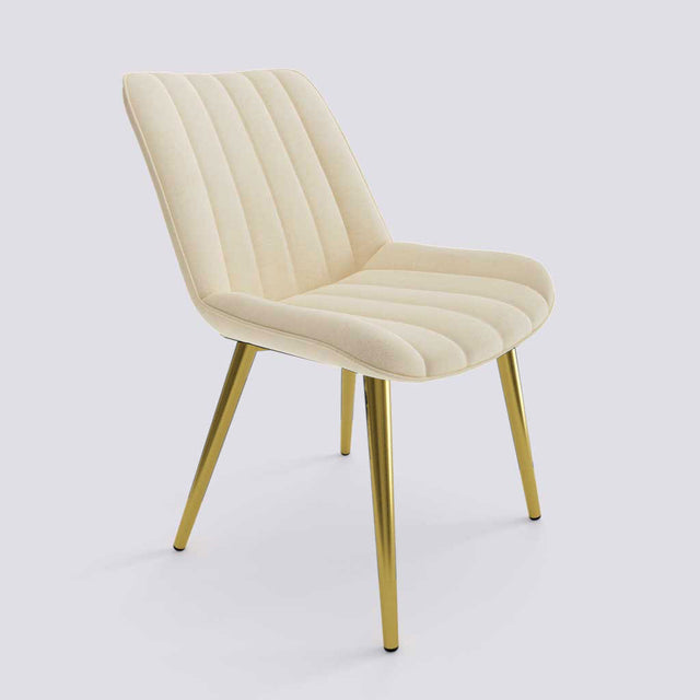 Aesthetic Dining Chair In Gold Electroplated Metal Base | 475