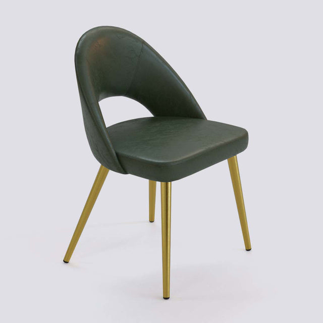 Oval Dining Chair In Gold Electroplated Metal Base | 476