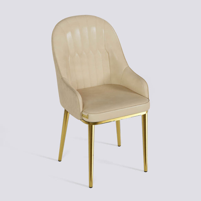 Dining Chair In Gold Electroplated Metal Base | 405