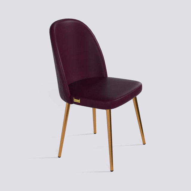 Fuze Dining Chair In Rose Gold Electroplated Metal Base | 495