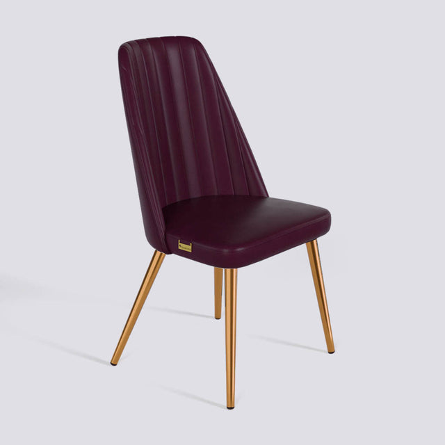 Ruston Dining Chair In Rose Gold Electroplated Metal Base | 489