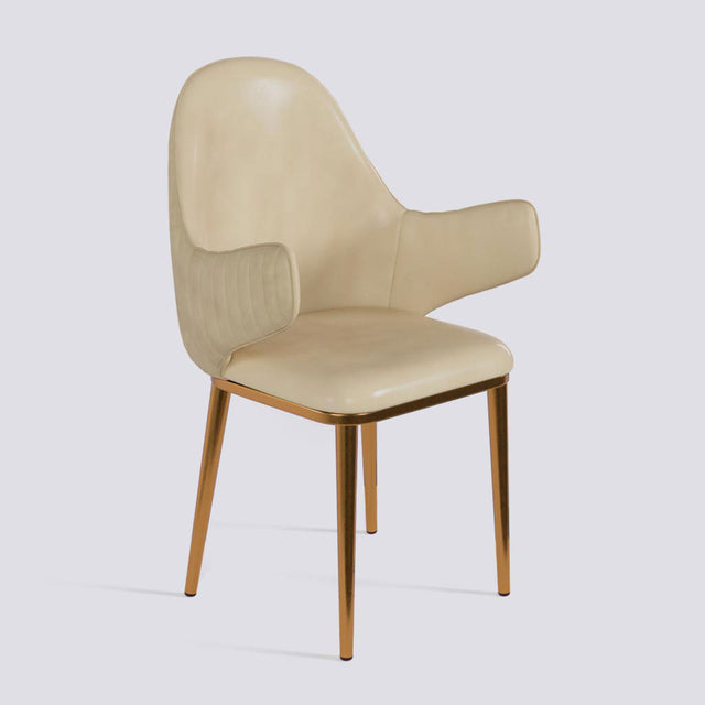 Hugzi Dining Chair In Rose Gold Electroplated Metal Base | 492