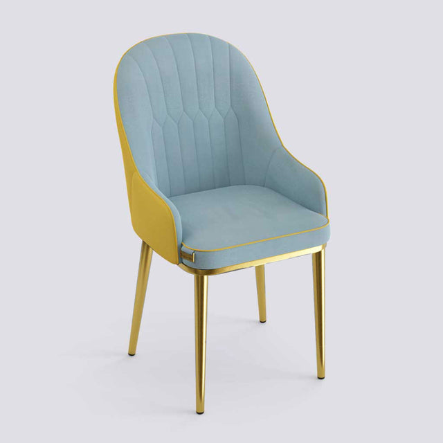 Dining Chair In Gold Electroplated Metal Base | 405