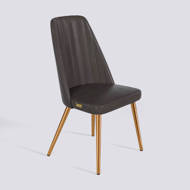 Ruston Dining Chair In Rose Gold Electroplated Metal Base | 489