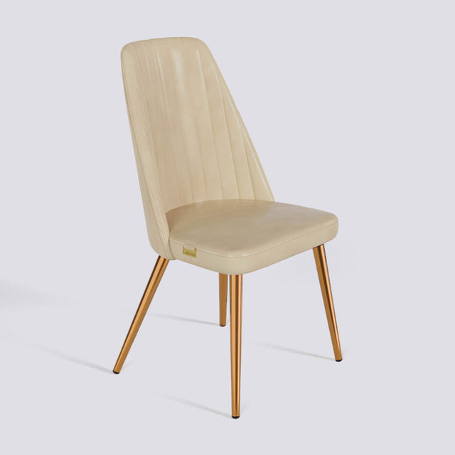 Ruston Dining Chair In Rose Gold Electroplated Metal Base | 489