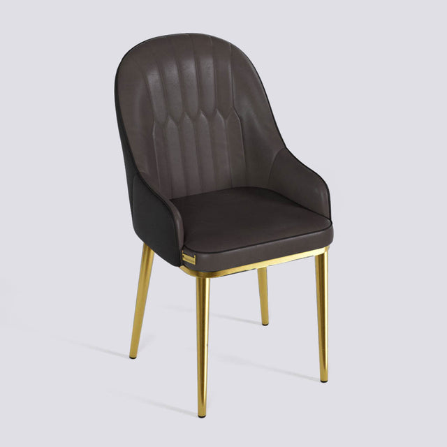 Dining Chair In Gold Electroplated Metal Base | 405