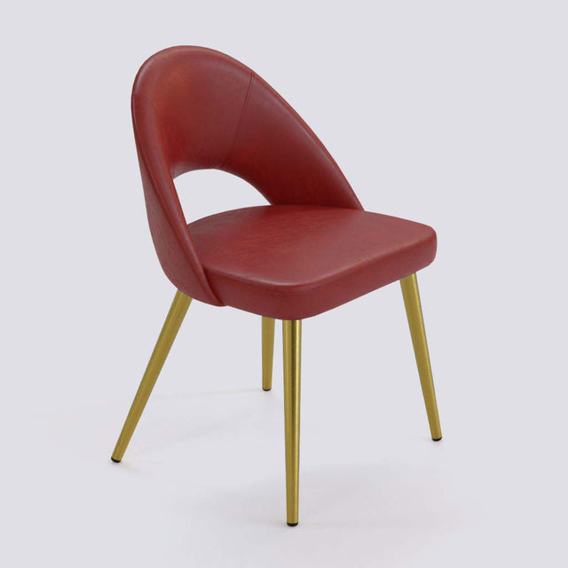 Oval Dining Chair In Gold Electroplated Metal Base | 476