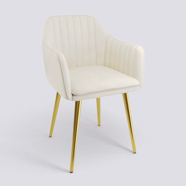 Streak Lounge Chair In Gold Electroplated Metal Base | 1919