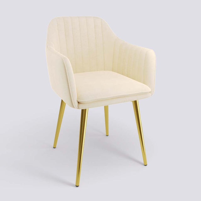 Streak Lounge Chair In Gold Electroplated Metal Base | 1919