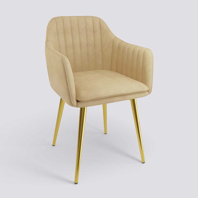 Streak Lounge Chair In Gold Electroplated Metal Base | 1919