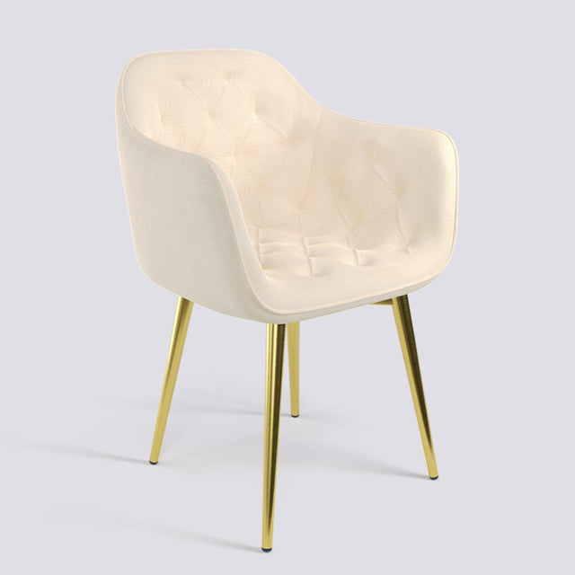 Blush Lounge Chair In Gold Electroplated Metal Base | 1920