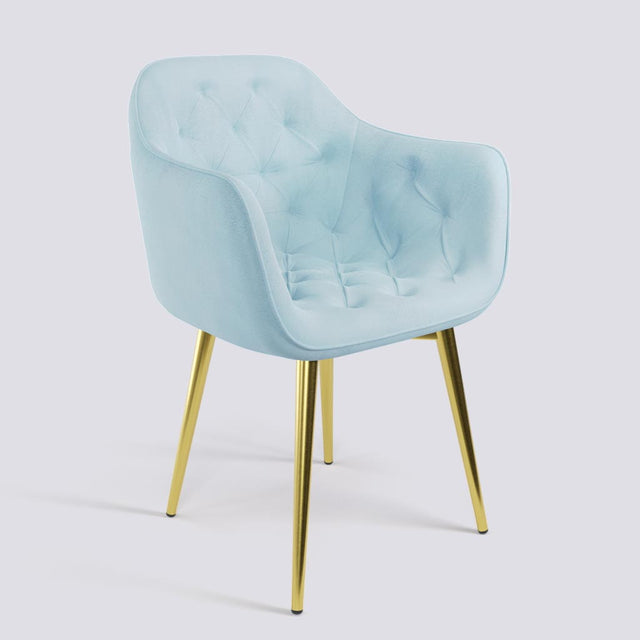 Blush Lounge Chair In Gold Electroplated Metal Base | 1920