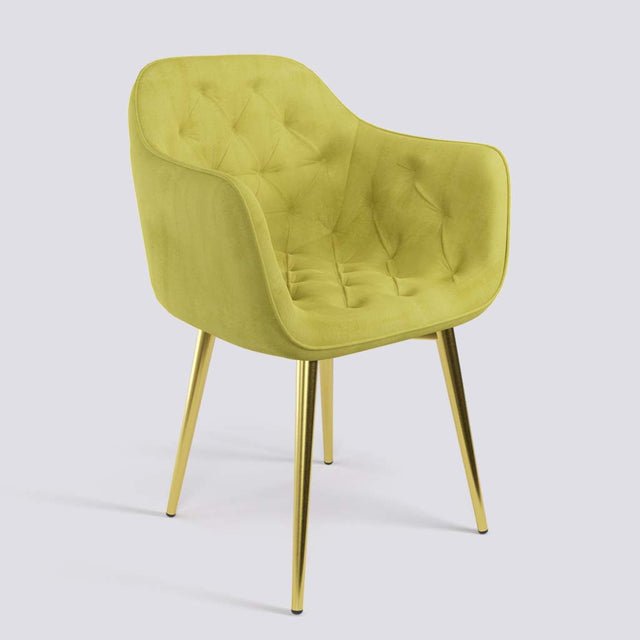 Blush Lounge Chair In Gold Electroplated Metal Base | 1920