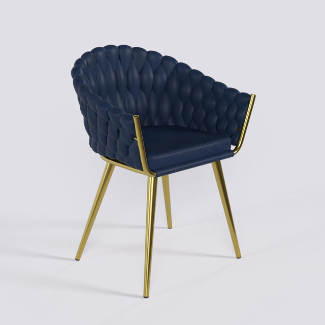 Wave Lounge Chair in Gold Electroplated Metal Base | 1932