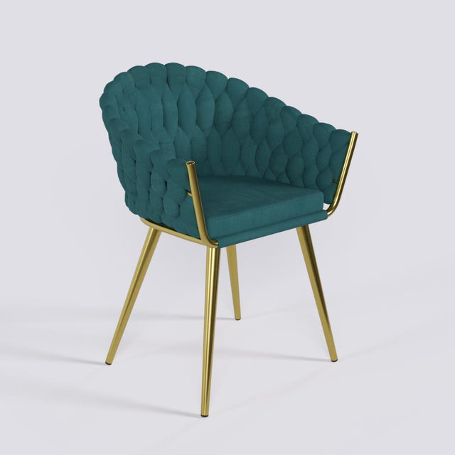 Wave Lounge Chair in Gold Electroplated Metal Base | 1932