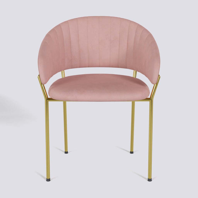 Chic Dining Chair in Gold Electroplated Metal Base | 478