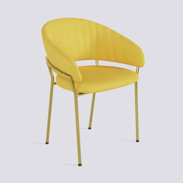 Chic Dining Chair in Gold Electroplated Metal Base | 478