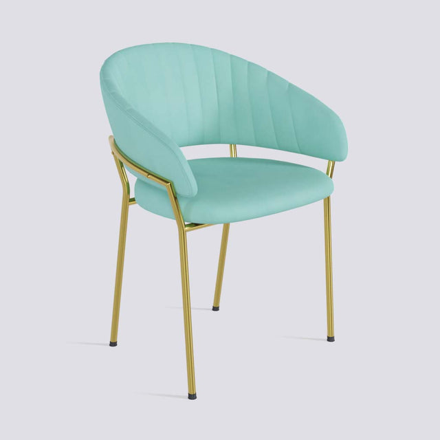 Chic Dining Chair in Gold Electroplated Metal Base | 478