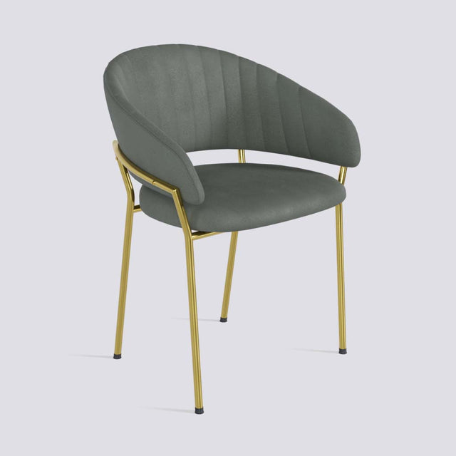 Chic Dining Chair in Gold Electroplated Metal Base | 478