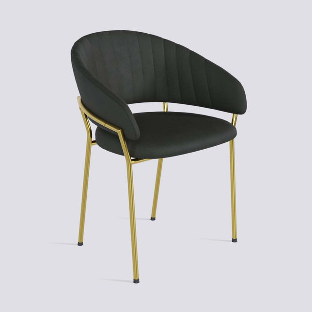 Chic Dining Chair in Gold Electroplated Metal Base | 478