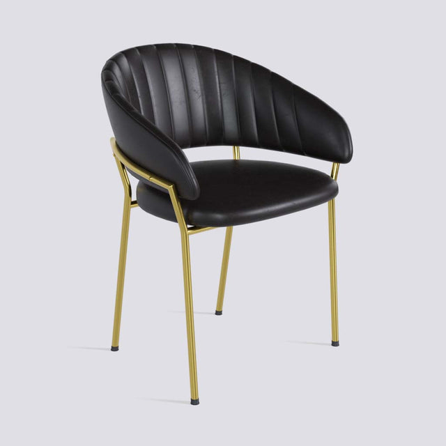 Chic Dining Chair in Gold Electroplated Metal Base | 478