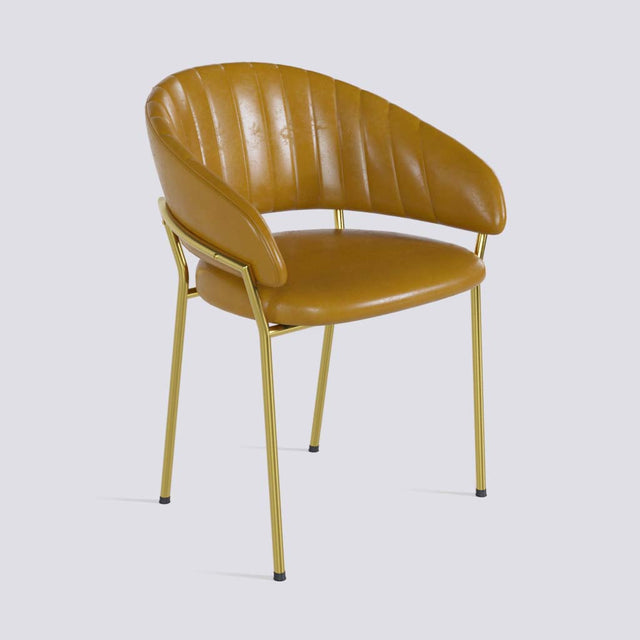 Chic Dining Chair in Gold Electroplated Metal Base | 478